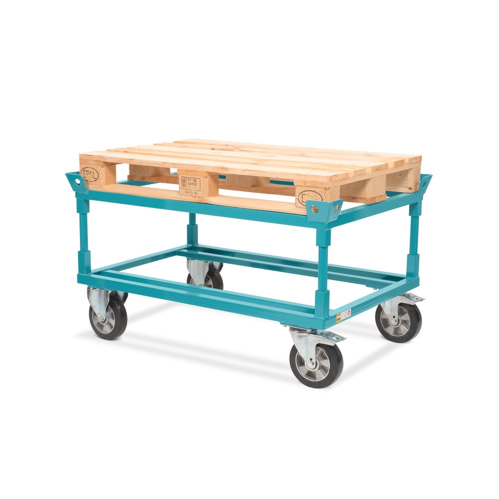 Číslo obrázku produktu 3: dolly Ameise®, s úlovky, nákladní konstrukční výška 650 mm, elastické kolečka z plné gumy