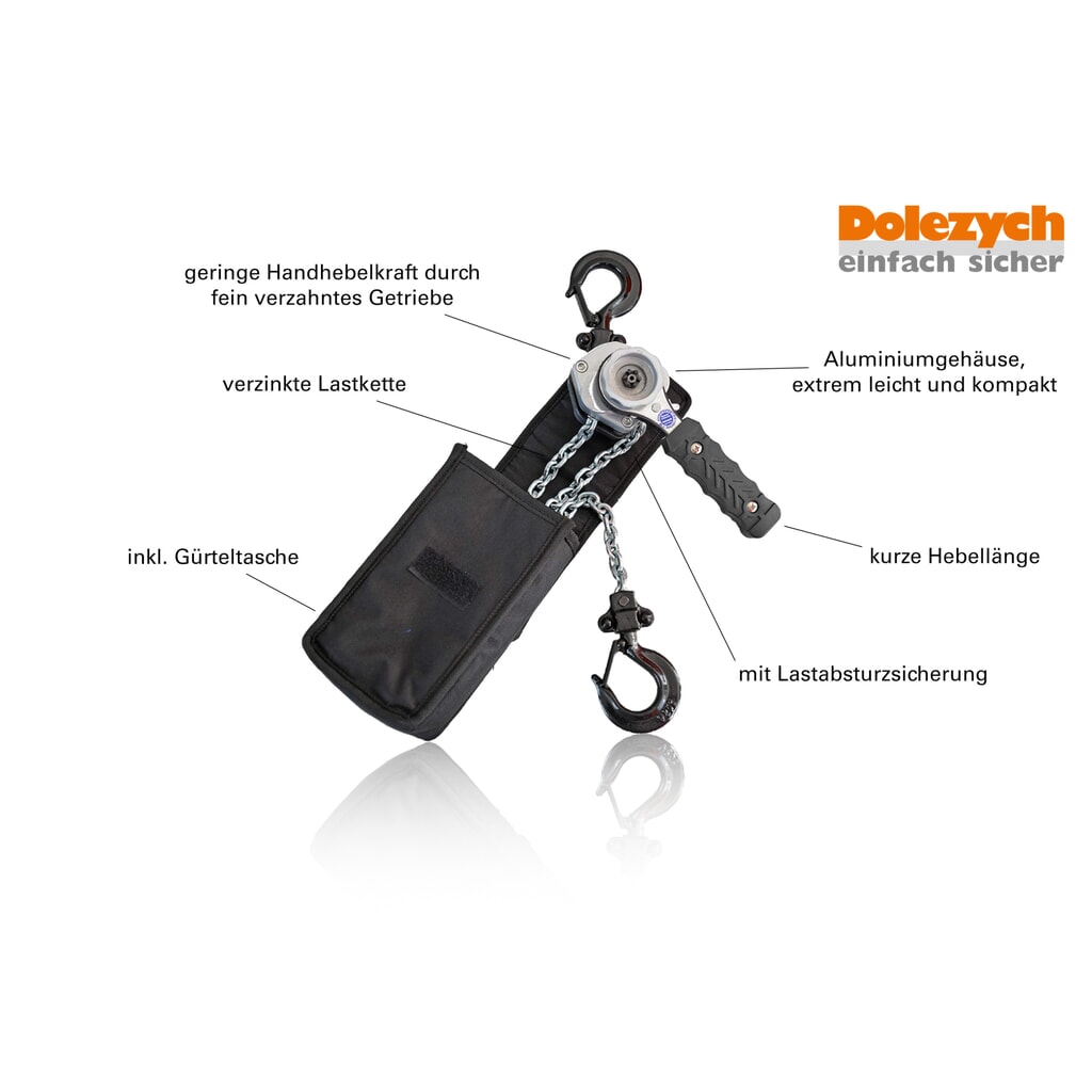 Číslo obrázku produktu 2: Dolyzech černá řada kompaktní ráčna kladkostroj, nosnost 250 kg, délka 3 m