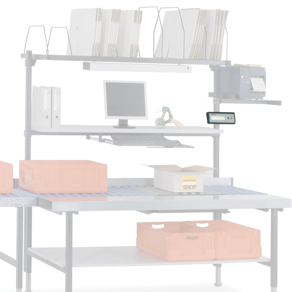 Držák displeje váhy pro systém balicích stolů Rocholz, VxŠxH 42 x 120 x 92 mm Obrázek produktu: Držák displeje váhy pro systém balicích stolů Rocholz, VxŠxH 42 x 120 x 92 mm