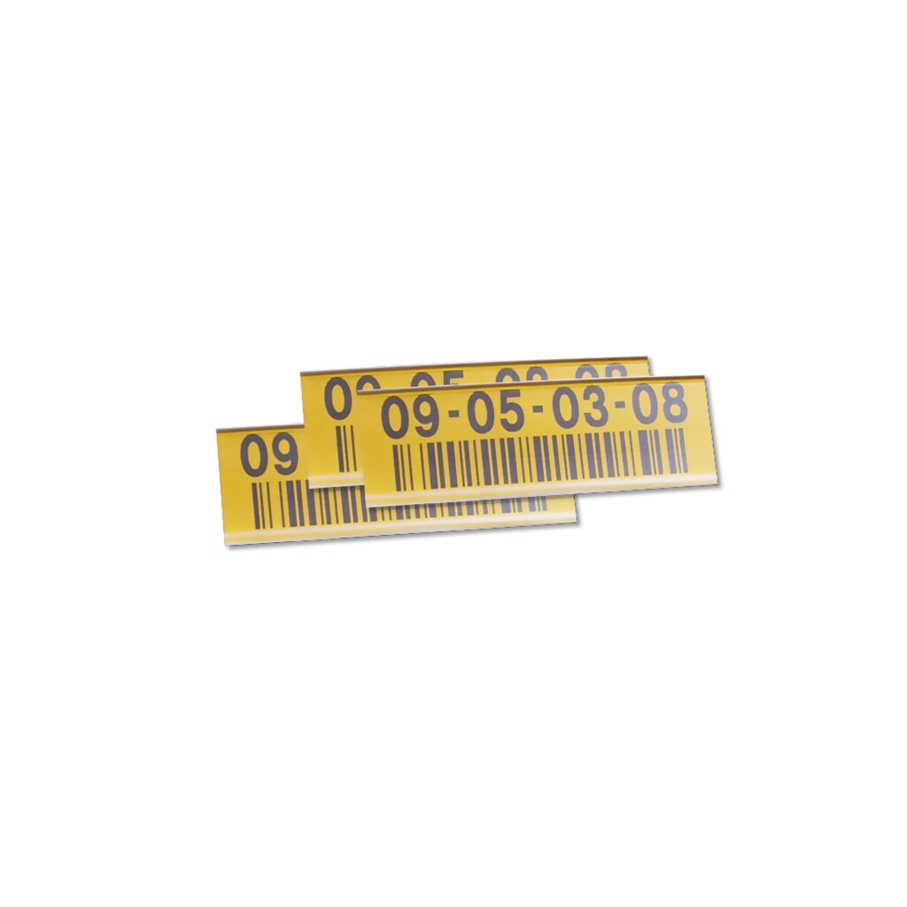 Držák etiket, magnetický, VxŠ 33 x 100 mm, transparentní Obrázek produktu: Držák etiket, magnetický, VxŠ 33 x 100 mm, transparentní