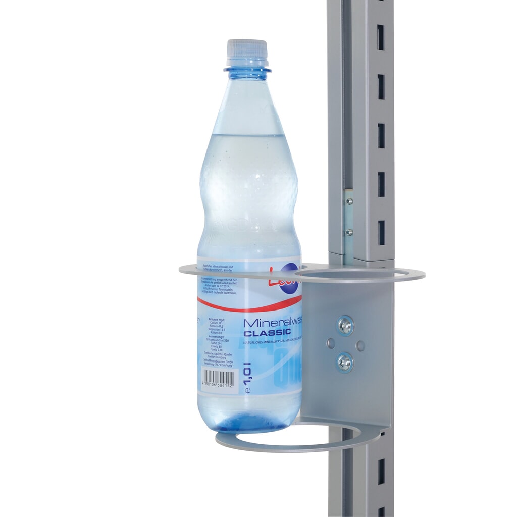 Držák nápojových lahví pro Rocholz balicí stoly FLEX, VxŠxH 130 x 210 x 125 mm Obrázek produktu: Držák nápojových lahví pro Rocholz balicí stoly FLEX, VxŠxH 130 x 210 x 125 mm