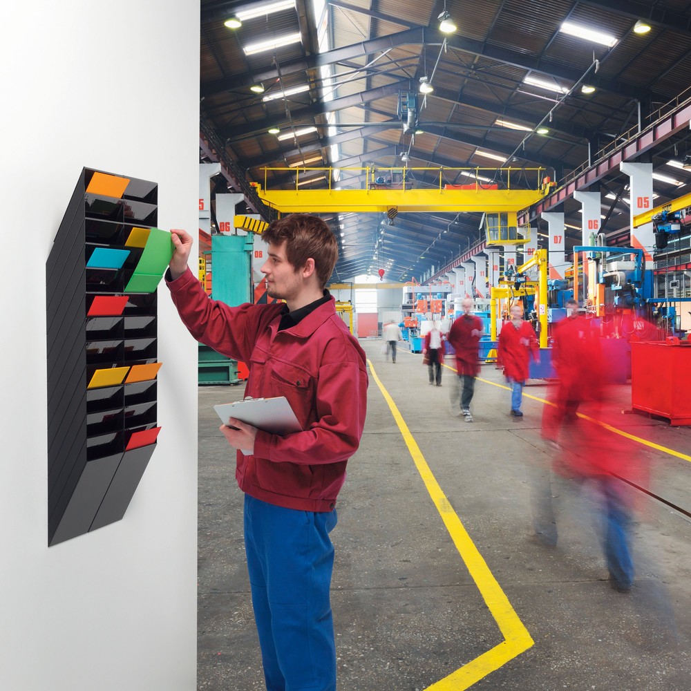 Číslo obrázku produktu 2: Držák prospektů DURABLE Flexiboxx, 12x DIN A4, formát na výšku, černá