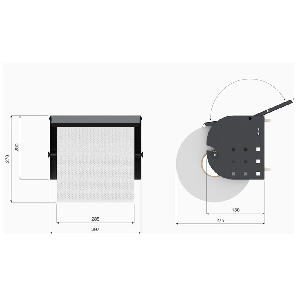 Číslo obrázku produktu 7: Držák role papíru Fami, vč. papírové role Ø 240/300 mm, VxŠxH 200 x 285 x 180 mm