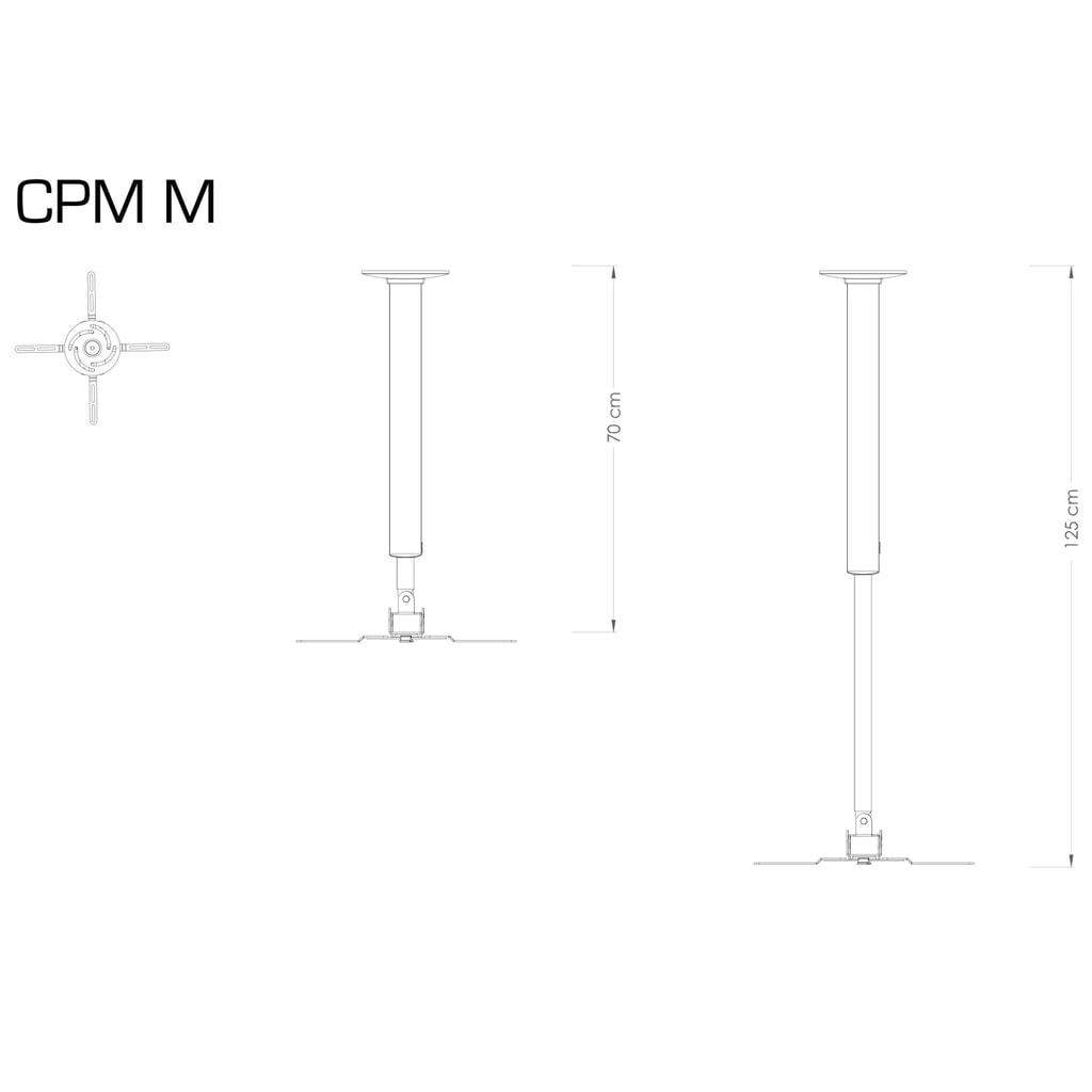 Číslo obrázku produktu 3: VCM držák projektoru CPM M, Stříbrná