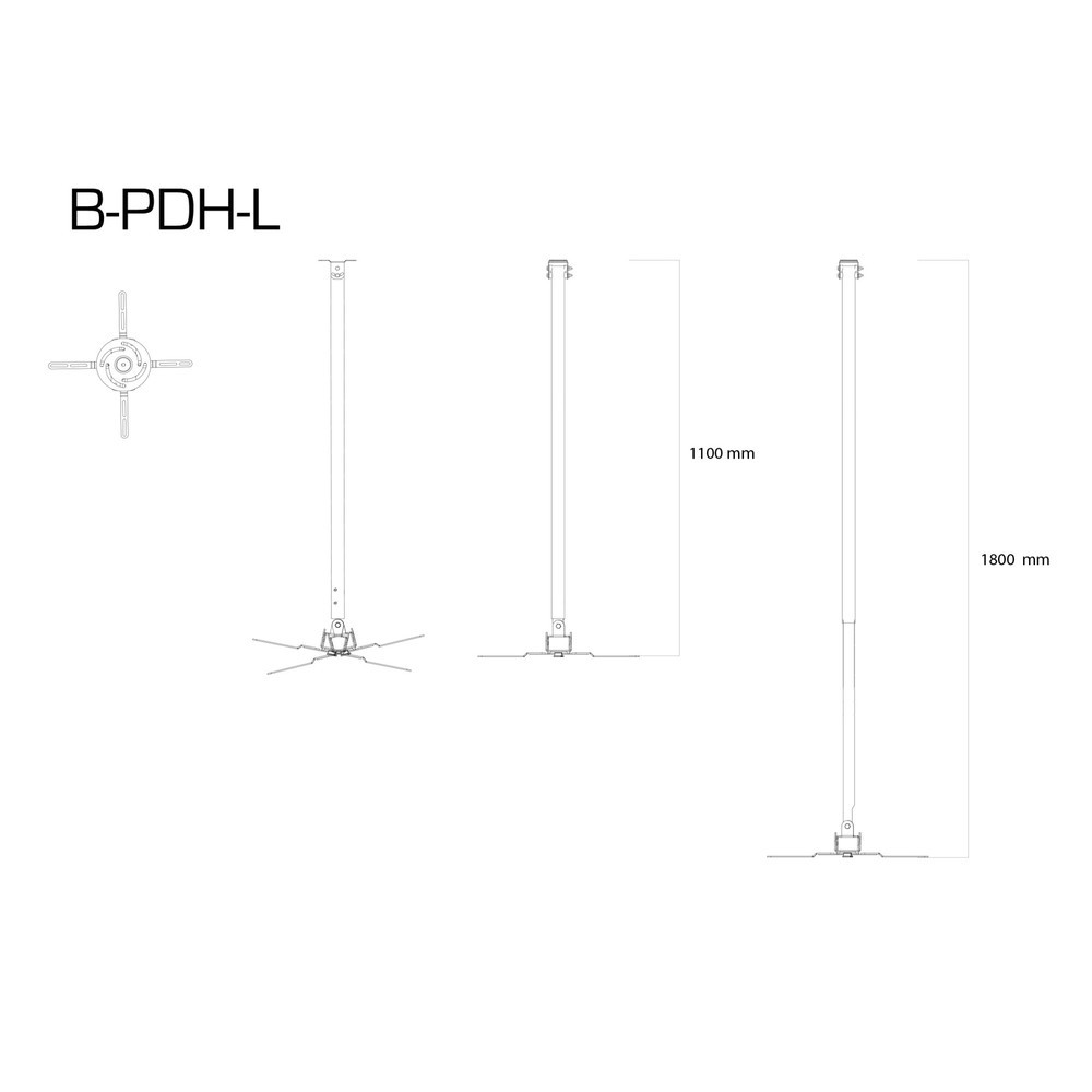 Číslo obrázku produktu 2: Držák projektoru B-PDH-L, antracit