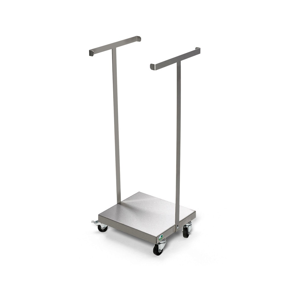 Číslo obrázku produktu 1: Držák pytlů na odpad VAR®, nerezová ocel, 120 l, mobilní