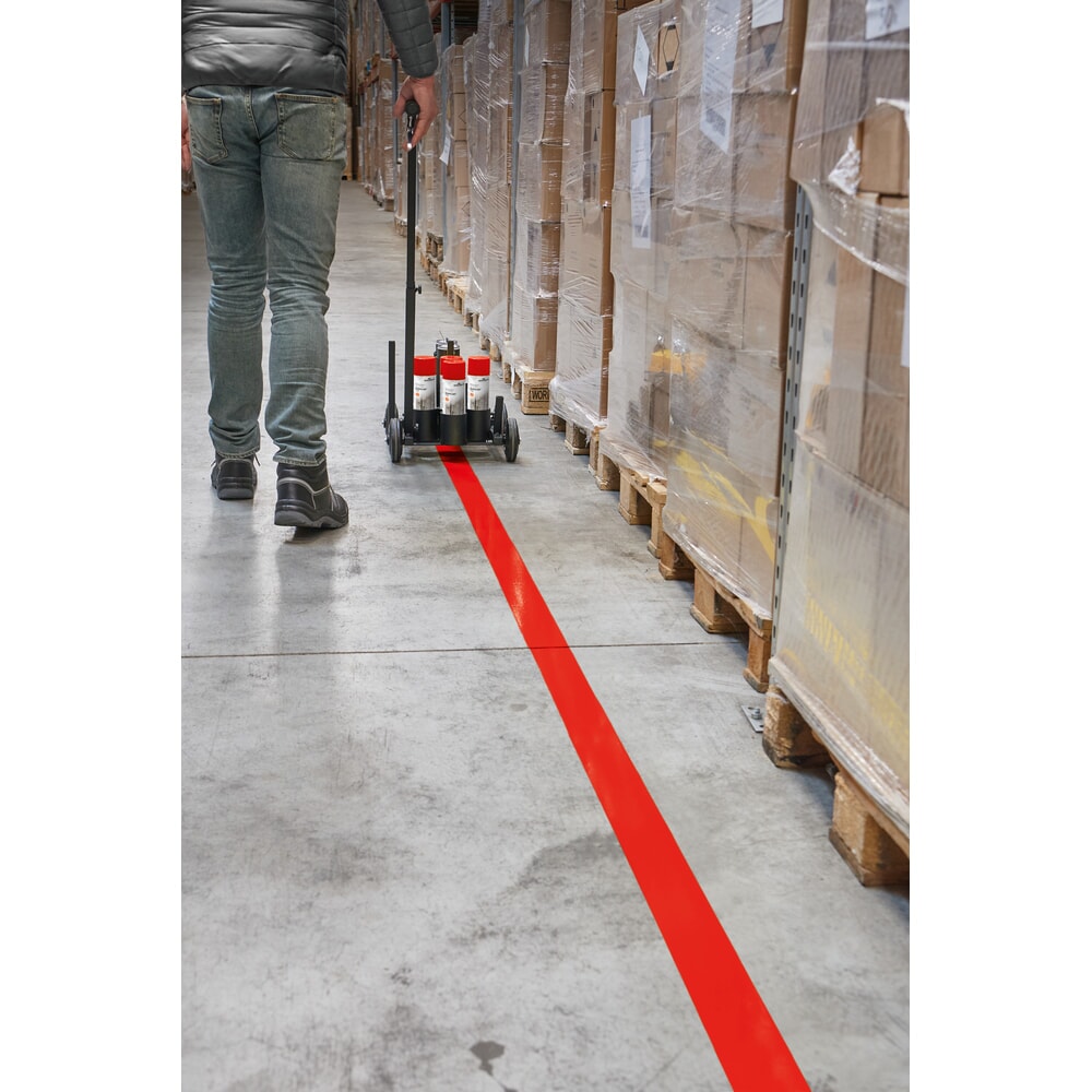 Číslo obrázku produktu 2: DURABLE barva na značení podlah ve spreji DURALINE®, pro vnitřní i venkovní použití, 750 ml, červená