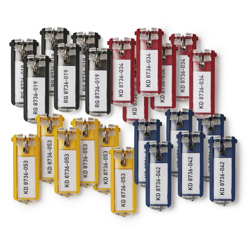 Obrázek produktu: Přívěsek na klíče DURABLE KEY CLIP, velké balení, 1 sáček à 24 ks