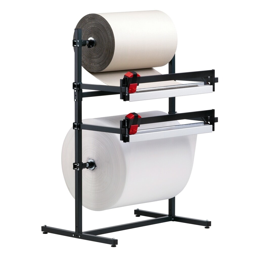 Rocholz dvojitý řezací stojan se dvěma řezacími jednotkami, Hmotnost válečků max. 130 kg, šířka řezu 1000 mm Číslo obrázku produktu 2: Rocholz dvojitý řezací stojan se dvěma řezacími jednotkami, Hmotnost válečků max. 130 kg, šířka řezu 1000 mm