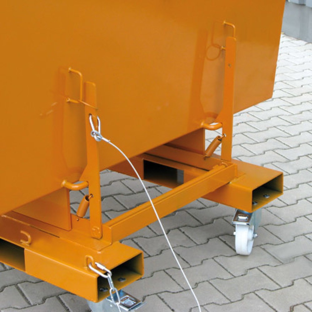 Číslo obrázku produktu 5: Sklopná kontejner s pojízdná mechanika, vysoká konstrukční výška, pozinkovaná, 500 litrů