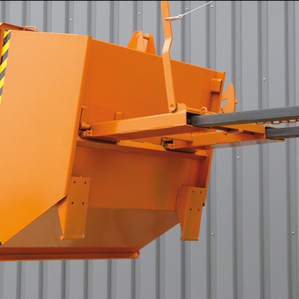Číslo obrázku produktu 4: kontejner s automatickým odvalováním, nízká konstrukční výška, objem 1 m³, čistě oranžová