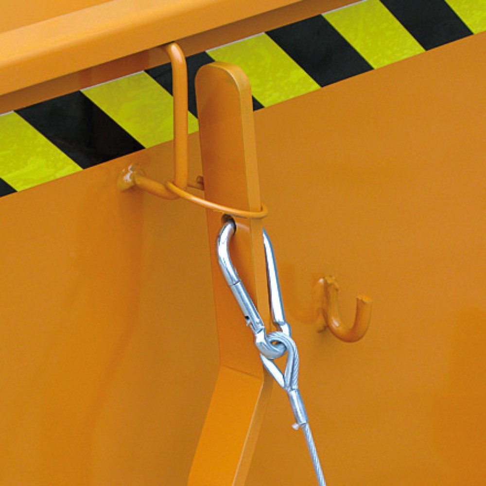 Číslo obrázku produktu 5: kontejner s automatickým odvalováním, nízká konstrukční výška, objem 1 m³, čistě oranžová