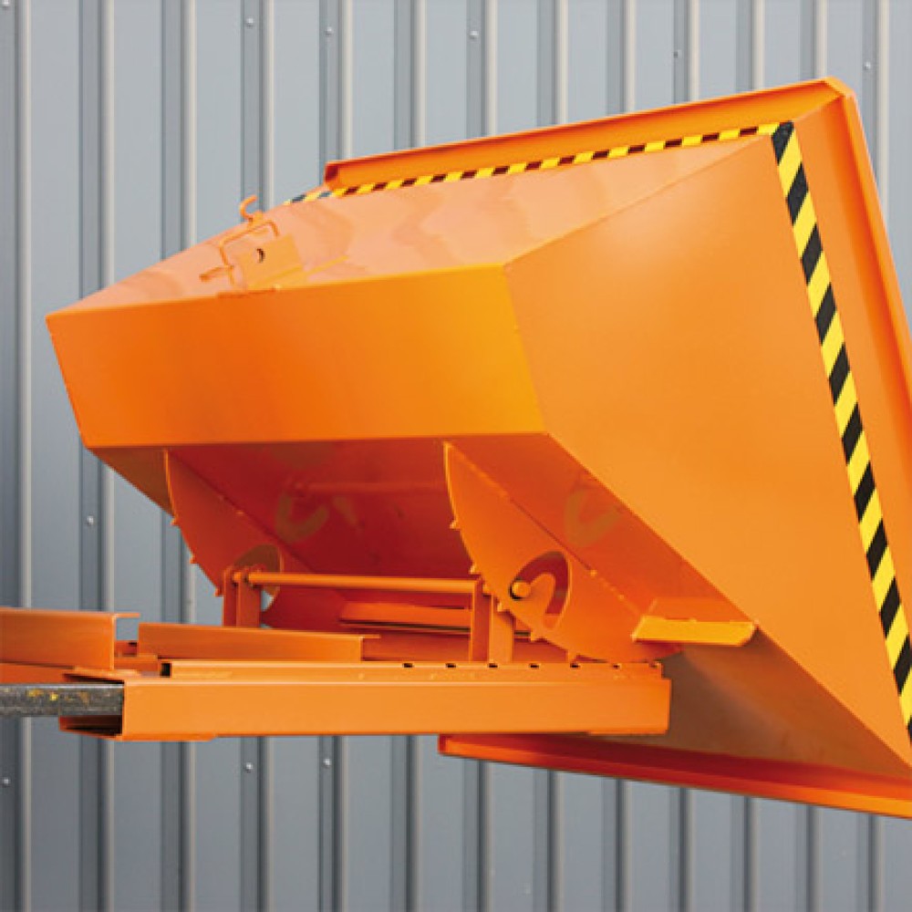 Číslo obrázku produktu 4: Nádoba na naklápění s pojízdná mechanika, lakovaná, čistě oranžová, 1 250 litrů