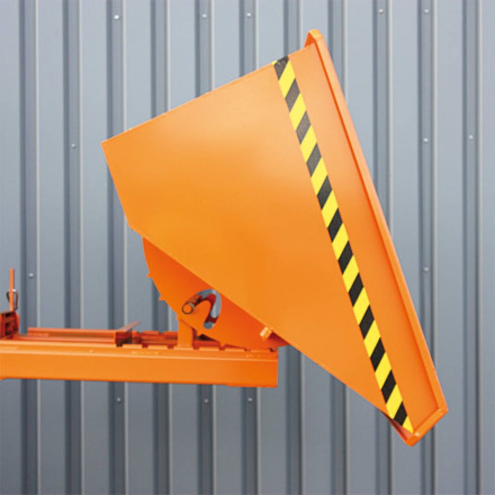 Číslo obrázku produktu 5: Nádoba na naklápění s pojízdná mechanika, lakovaná, čistě oranžová, 1 250 litrů