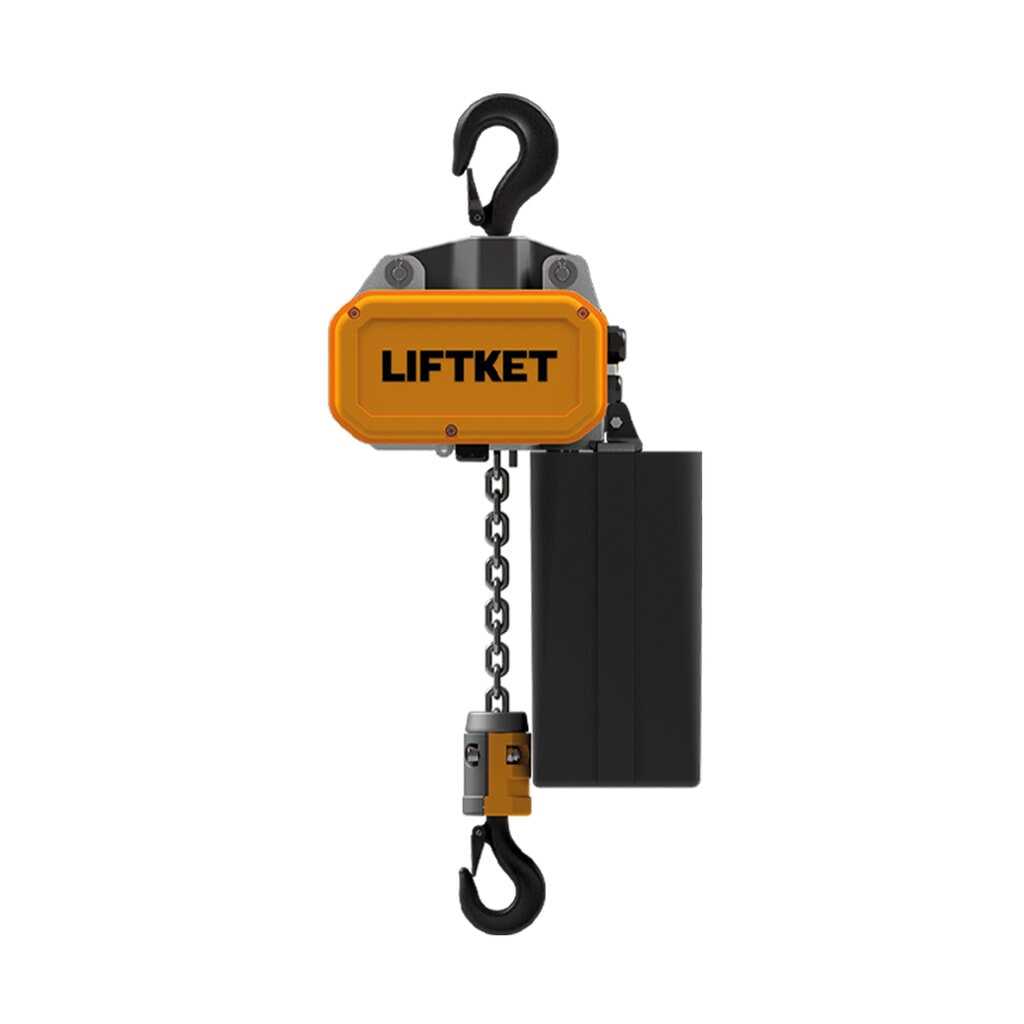 Číslo obrázku produktu 1: Elektrický řetězový kladkostroj LIFTKET S-Line s hákovým závěsem, nosnost 125 kg, 8/2 m/min