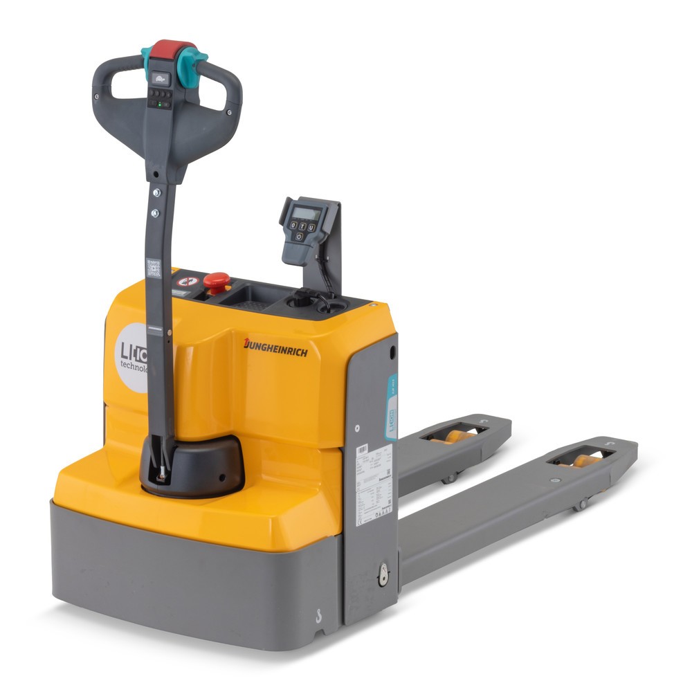 Číslo obrázku produktu 1: Jungheinrich Elektrický nízkozdvižný vozík EJE M13 s váhou, nosnost 1300 kg, lithium iontová technologie