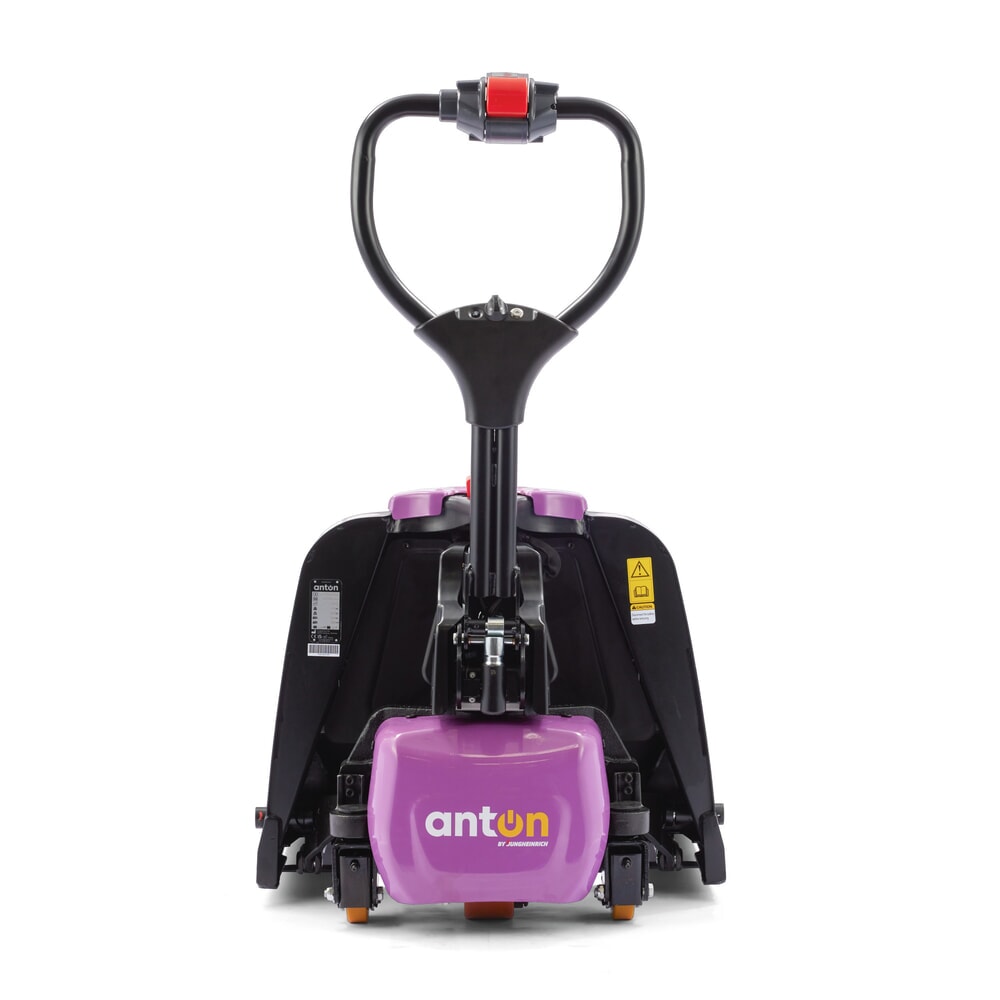 Číslo obrázku produktu 2: Elektrický paletový vozík AntOn by Jungheinrich PTL 1.5 s opěrnými koly, extra široký pro zvláštní palety, nosnost 1 500 kg, délka vidlí 1.150 mm