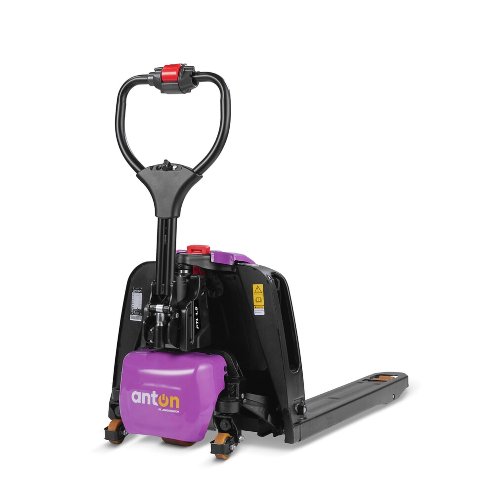 Číslo obrázku produktu 3: Elektrický paletový vozík AntOn by Jungheinrich PTL 1.5 s opěrnými koly, extra široký pro zvláštní palety, nosnost 1 500 kg, délka vidlí 1.150 mm