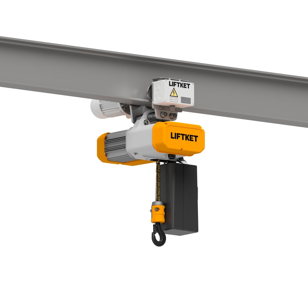 Číslo obrázku produktu 5: Elektrický řetězový kladkostroj LIFTKET S-Line s elektrickým pojezdem , nosnost 125 kg, 8/2 m/min