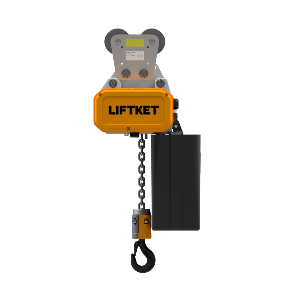Číslo obrázku produktu 1: Elektrický řetězový kladkostroj LIFTKET S-Line s ručním pojezdem, nosnost 125 kg, 8/2 m/min