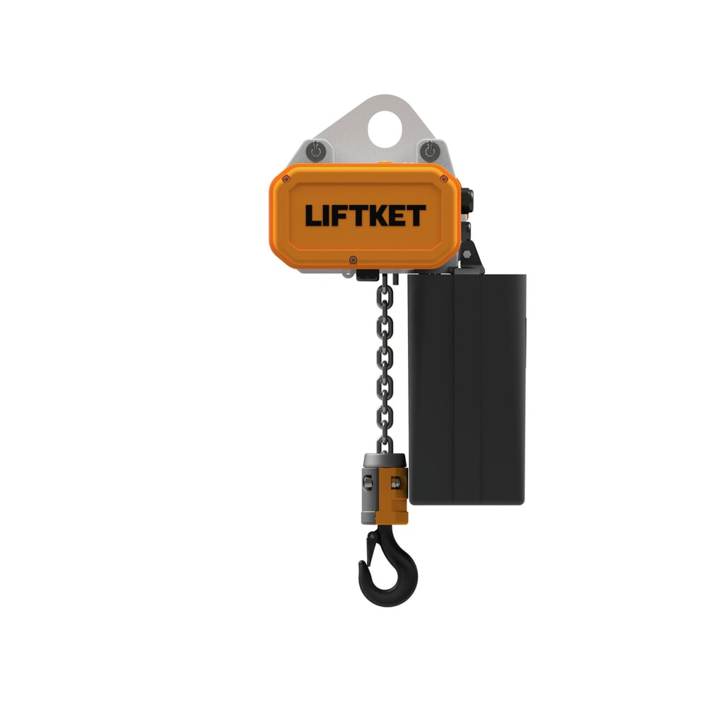 Elektrický řetězový kladkostroj LIFTKET S-Line se závěsem s jedním otvorem, nosnost 1 000 kg, 6/1,5 m/min Obrázek produktu: Elektrický řetězový kladkostroj LIFTKET S-Line se závěsem s jedním otvorem, nosnost 1 000 kg, 6/1,5 m/min