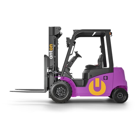 Elektrický vysokozdvižný vozík AntOn by Jungheinrich CBH 3.0 s dvojitým teleskopickým zdvihovým zařízením, výška zdvihu 3 300 mm, nosnost 3 000 kg, vč. externí nabíječky 80 V, 60 A, CEE, 5pinová