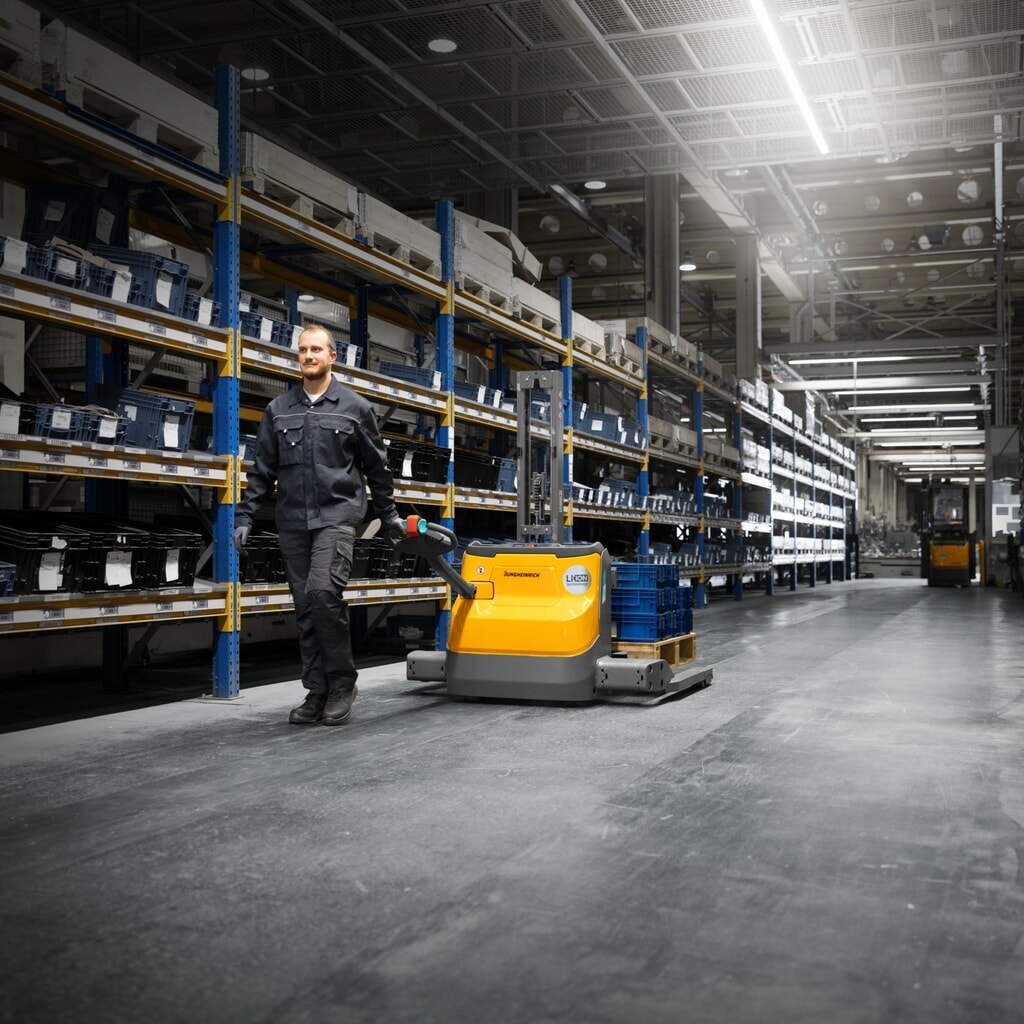 Číslo obrázku produktu 8: Jungheinrich Elektro-Hochhubwagen EJC 110bi E, Monomast, Hubhöhe 1.230 mm, Tragfähigkeit 1.000 kg, Proportionalhydraulik, Radarmabstand 891 mm