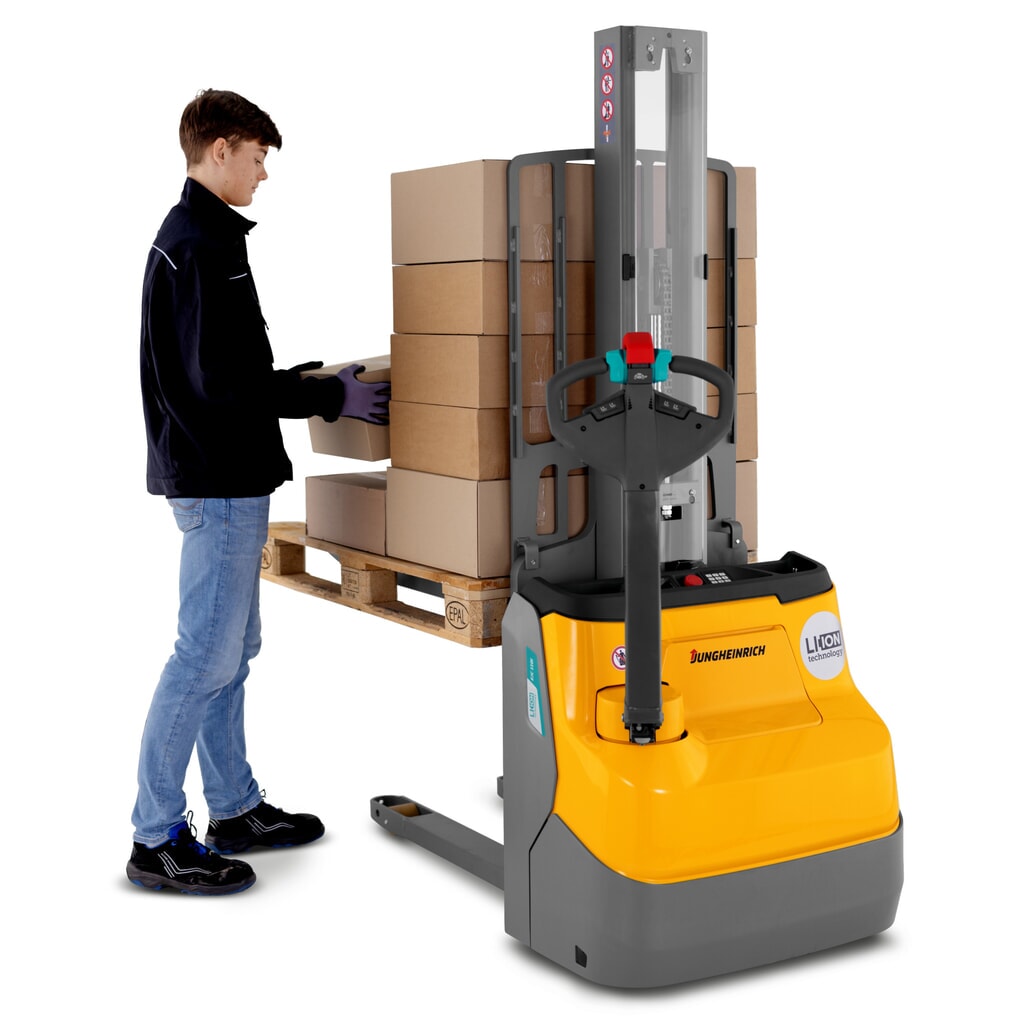 Elektrický vysokozdvižný vozík Jungheinrich EJC 110i E, jednoduchý sloup, výška zdvihu 1290 mm, nosnost 1000 kg, proporcionální hydraulika Číslo obrázku produktu 6: Elektrický vysokozdvižný vozík Jungheinrich EJC 110i E, jednoduchý sloup, výška zdvihu 1290 mm, nosnost 1000 kg, proporcionální hydraulika