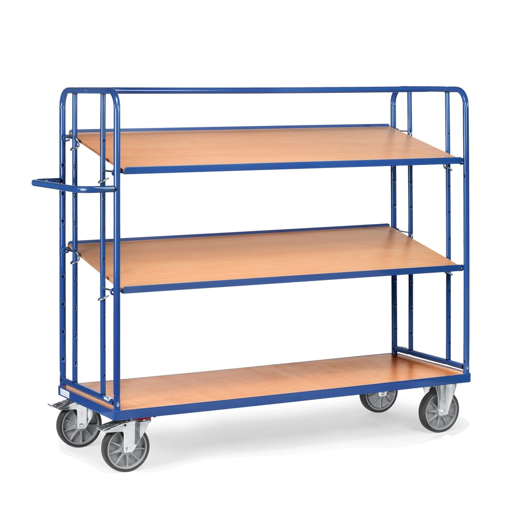 Etážový vozík fetra® na euro bedny, nosnost 500 kg, 3 patra à 1250 x 610 mm Číslo obrázku produktu 4: Etážový vozík fetra® na euro bedny, nosnost 500 kg, 3 patra à 1250 x 610 mm