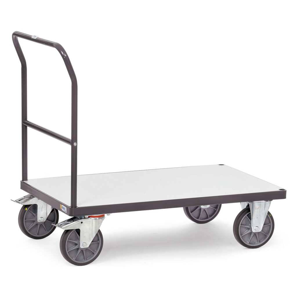 fetra® vozík s platformou, s dřevěnou ložnou plochou š×h 500 × 850 mm, nosnost 500 kg Obrázek produktu: fetra® vozík s platformou, s dřevěnou ložnou plochou š×h 500 × 850 mm, nosnost 500 kg