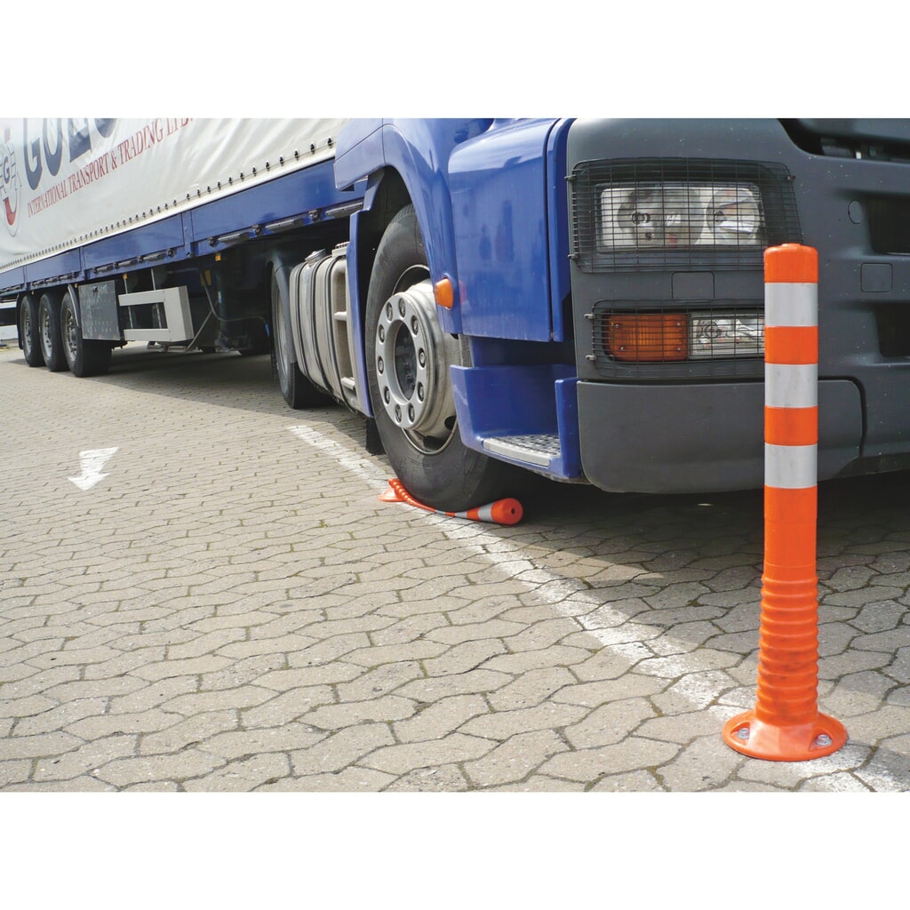 Flexibilní zahrazovací sloupek, Ø 80 mm, výška 300 mm, oranžový Číslo obrázku produktu 2: Flexibilní zahrazovací sloupek, Ø 80 mm, výška 300 mm, oranžový