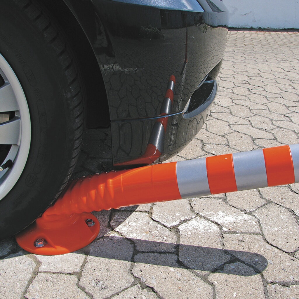 Flexibilní zahrazovací sloupek, Ø 80 mm, výška 300 mm, oranžový Číslo obrázku produktu 3: Flexibilní zahrazovací sloupek, Ø 80 mm, výška 300 mm, oranžový