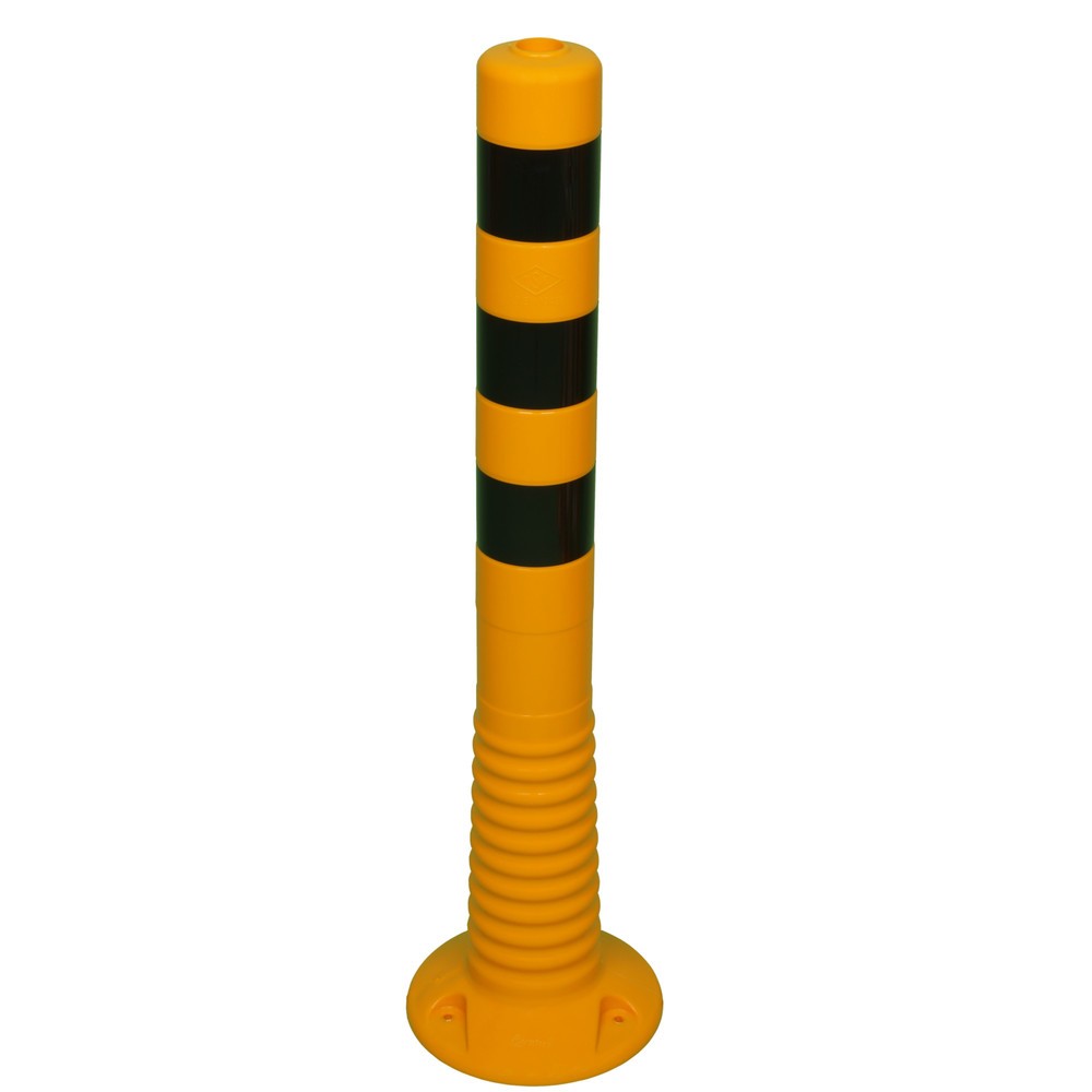 Číslo obrázku produktu 1: Flexibilní zahrazovací sloupek, Ø 80 mm, výška 750 mm, černý/žlutý