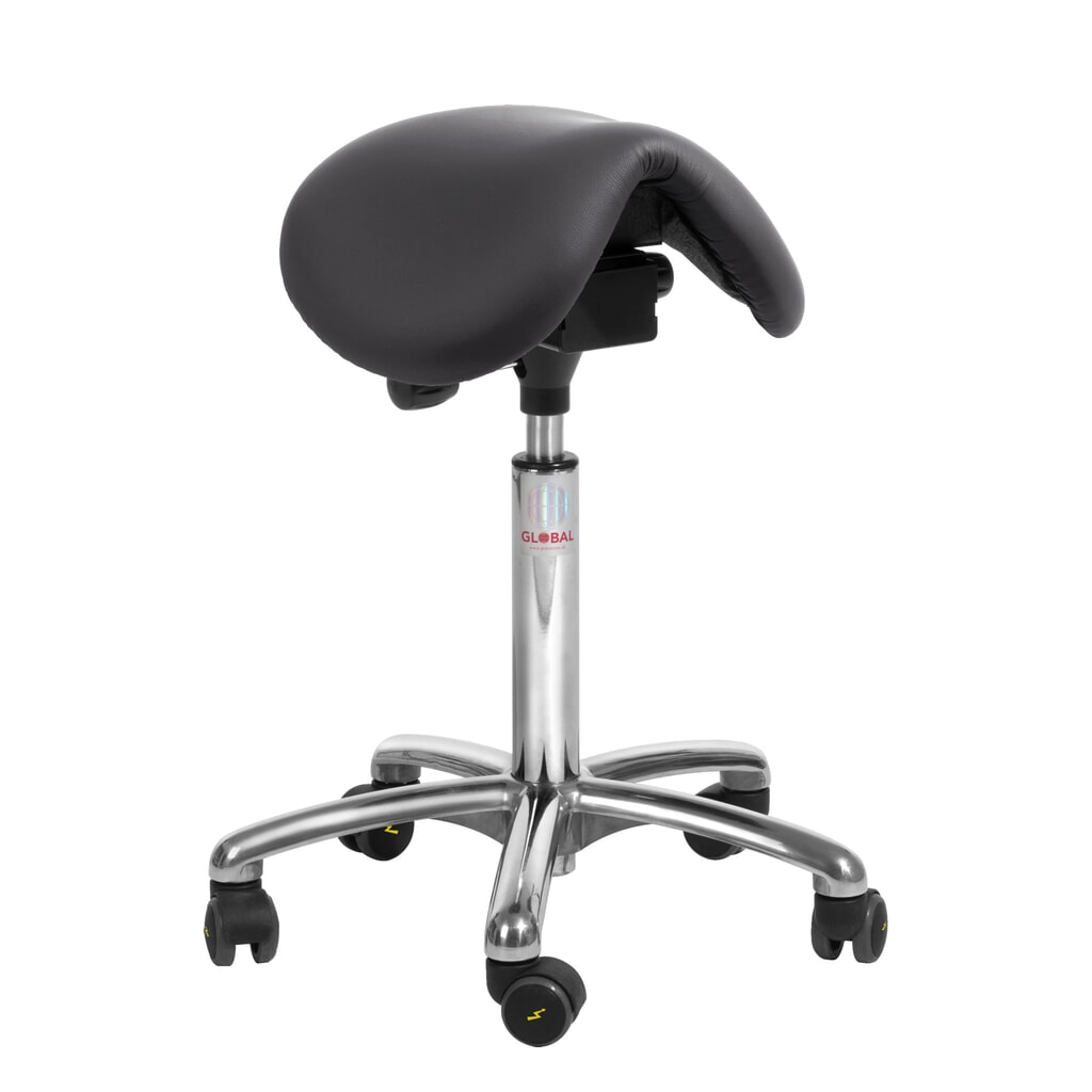 Sedlová stolička Global Stole A/S ESD Dalton Easy seat Alu50, kolečka ESD, černá Obrázek produktu: Sedlová stolička Global Stole A/S ESD Dalton Easy seat Alu50, kolečka ESD, černá