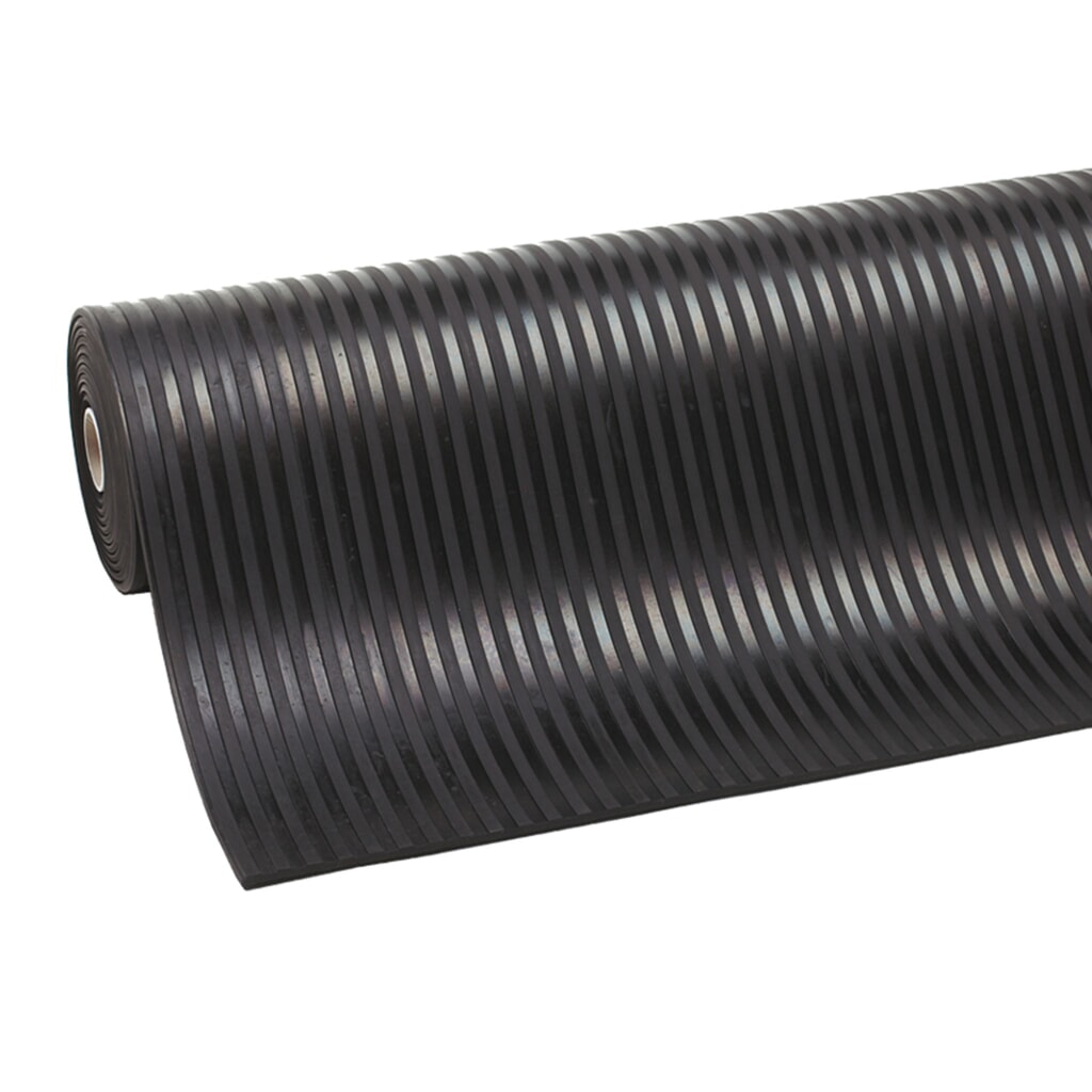 NoTrax gumová podložka Rib 'n' Roll P3™, hrubě drážkovaná, ŠxD 1 000 x 10 000 mm, černá Číslo obrázku produktu 1: NoTrax gumová podložka Rib 'n' Roll P3™, hrubě drážkovaná, ŠxD 1 000 x 10 000 mm, černá