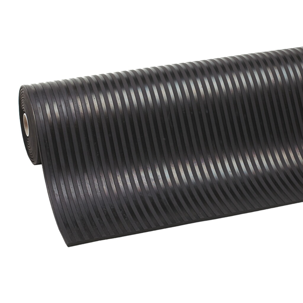 Gumová podložka NoTrax Rib'n'Roll P3™, jemně drážkovaná, ŠxD 10 m x 1 000 mm, černá Číslo obrázku produktu 1: Gumová podložka NoTrax Rib'n'Roll P3™, jemně drážkovaná, ŠxD 10 m x 1 000 mm, černá
