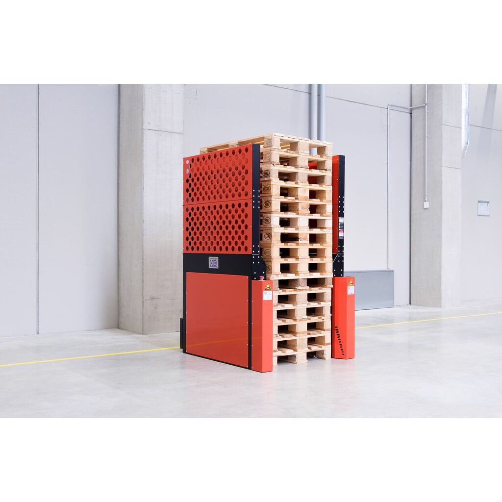 Obrázek produktu: Hagenauer+Denk Zásobník palet PalServer Universal, 15 palet, ŠxD 800 x 1200 mm, krvavě oranžová
