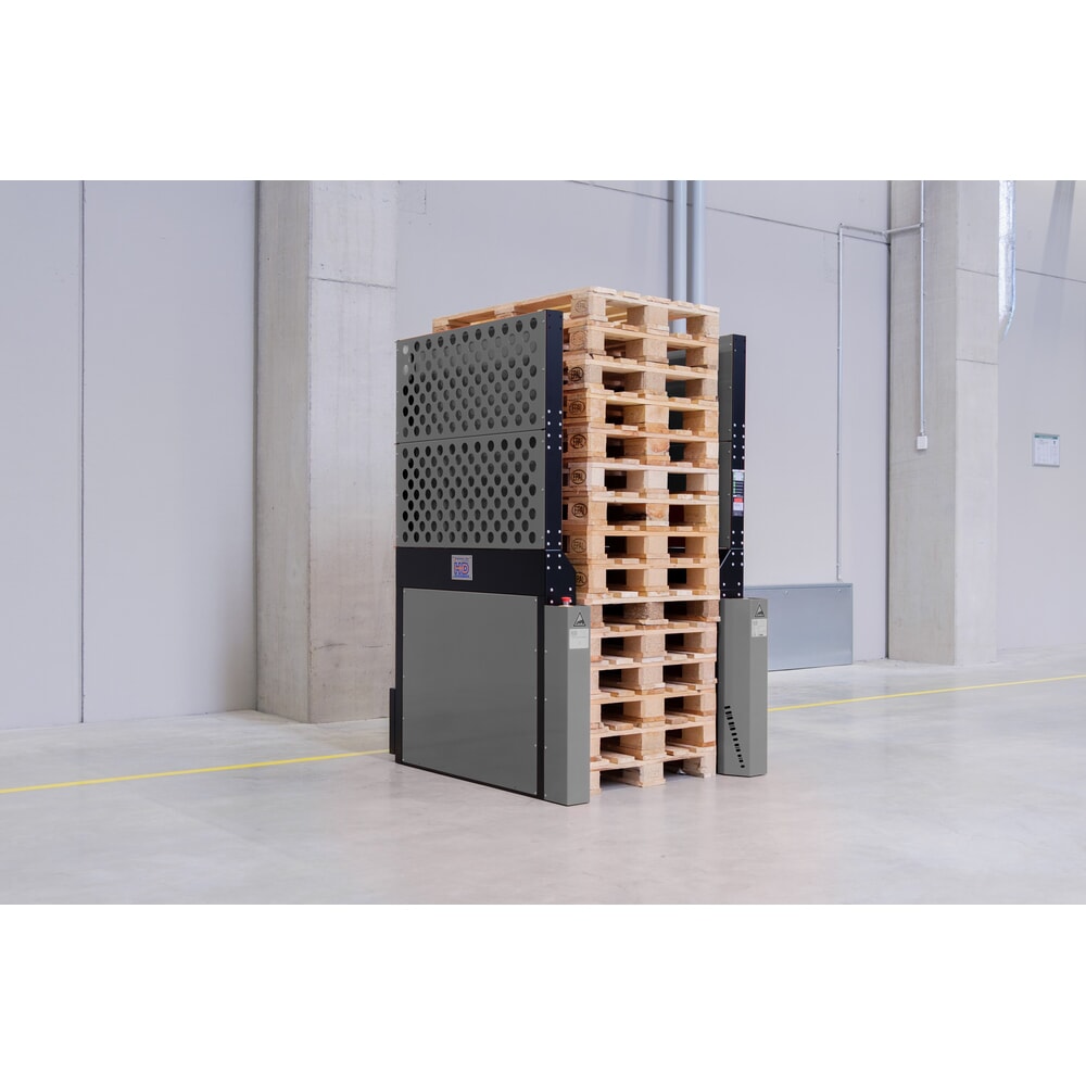 Číslo obrázku produktu 3: Hagenauer+Denk Zásobník palet PalServer Universal, 15 palet, ŠxD 1000 x 1200 mm, z nerezové oceli