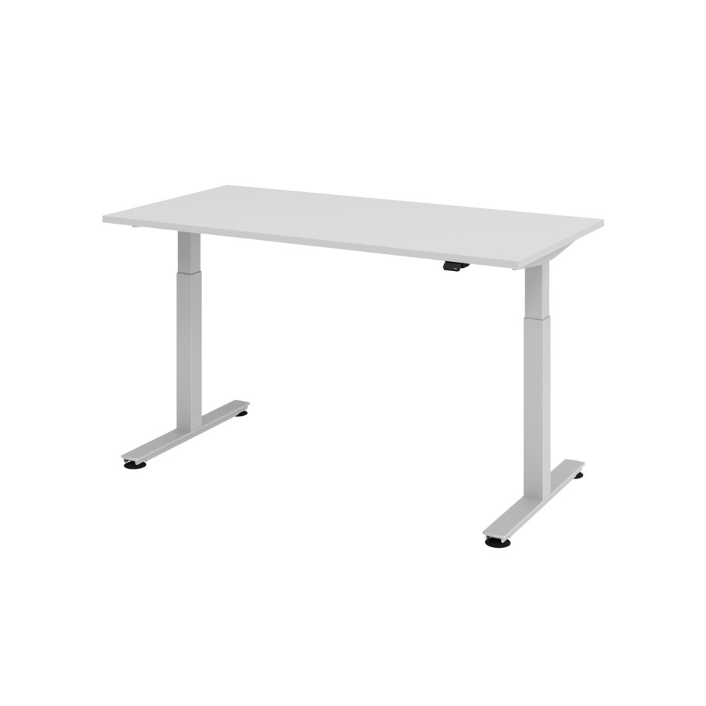 Číslo obrázku produktu 1: Hammerbacher psací stůl, elektrické nastavení výšky, ŠxH 1600 x 800 mm, šedá