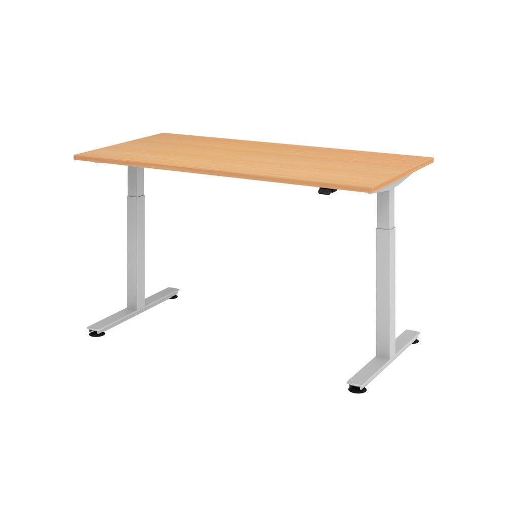 Číslo obrázku produktu 1: Hammerbacher psací stůl, elektrické nastavení výšky, ŠxH 1600 x 800 mm, buk