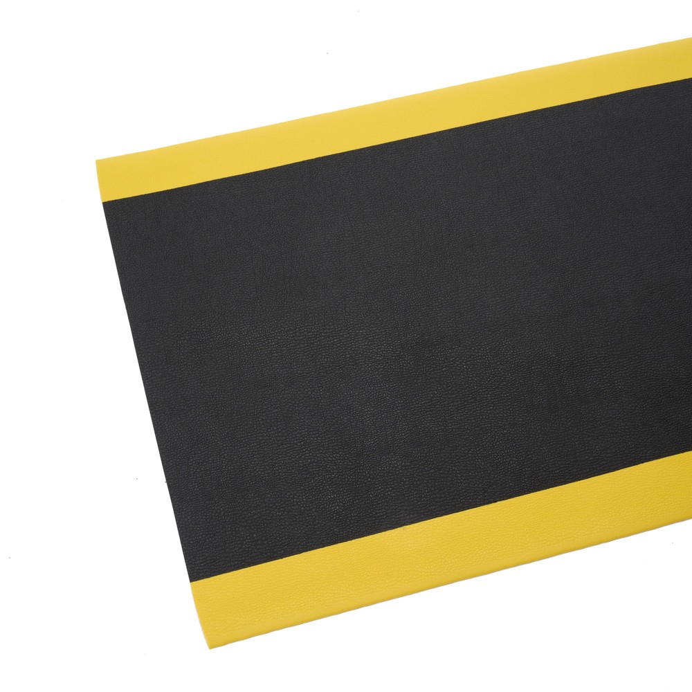 Číslo obrázku produktu 6: Protiúnavová rohož HEMMDAL ErgoSoft Classic, texturovaná, 1vrstvá, ŠxD 900 x 1 200 mm, černo/žlutá
