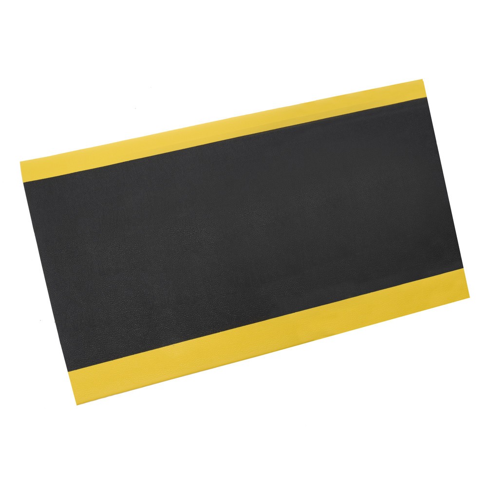 Číslo obrázku produktu 1: Protiúnavová rohož HEMMDAL ErgoSoft Classic, texturovaná, 1vrstvá, ŠxD 900 mm x 18 m, černo/žlutá
