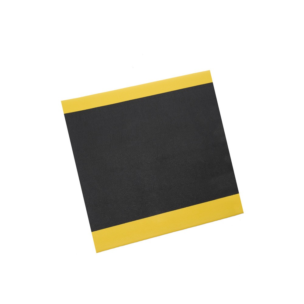 Číslo obrázku produktu 1: Protiúnavová rohož HEMMDAL ErgoSoft Classic, texturovaná, 1vrstvá, ŠxD 900 x 900 mm, černo/žlutá