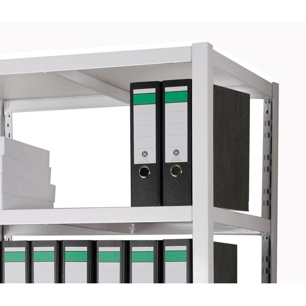 Číslo obrázku produktu 2: HEMMDAL regál na spisy, zasouvací systém, VxŠxH 1800 x 900 x 600 mm, 5 HDF polic, nosnost police 150 kg, maximálně 110 pořadačů, bílá