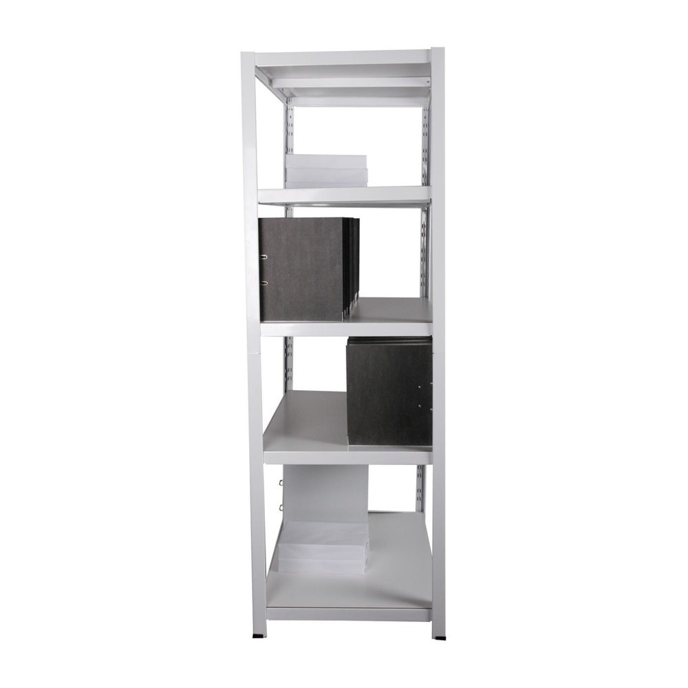 Číslo obrázku produktu 4: HEMMDAL regál na spisy, zasouvací systém, VxŠxH 1800 x 900 x 600 mm, 5 HDF polic, nosnost police 150 kg, maximálně 110 pořadačů, bílá