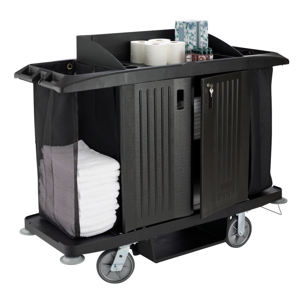 Číslo obrázku produktu 2: Hotelový vozík Rubbermaid®, černá, VxŠxH 1270 x 559 x 1524 mm