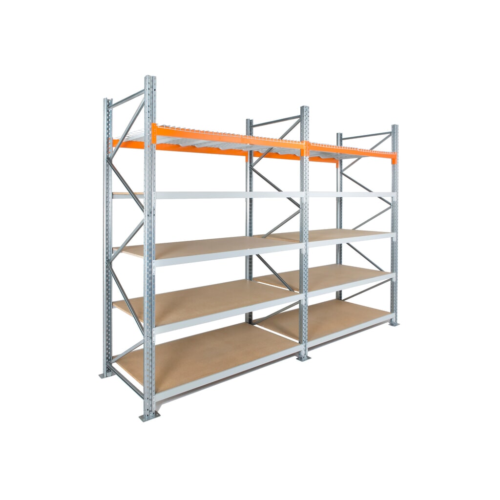 Číslo obrázku produktu 3: Hybridní regál, paletový a široký regál ManOrga, základní pole, VxŠxH 4500 x 1825 x 1100 mm