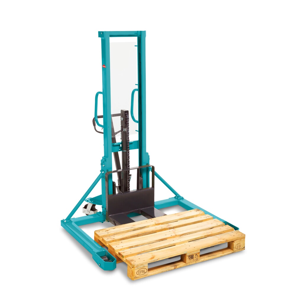 Širokorozchodný hydraulický vysokozdvižný vozík Ameise® PSM 1.0 s jednoduchým sloupem, výška zdvihu 1 600 mm, nosnost 1 000 kg Obrázek produktu: Širokorozchodný hydraulický vysokozdvižný vozík Ameise® PSM 1.0 s jednoduchým sloupem, výška zdvihu 1 600 mm, nosnost 1 000 kg