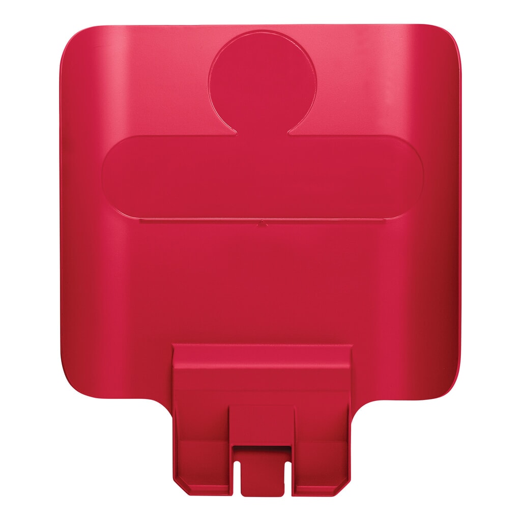 Obrázek produktu: Informační tabulka pro recyklační stanici Rubbermaid® Slim Jim Recycling-Station, červená