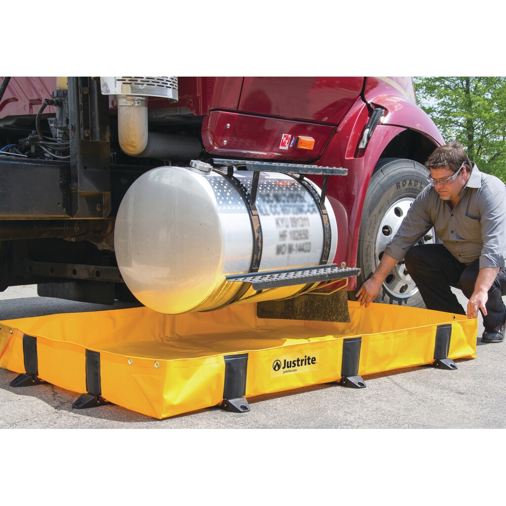 Justrite® skládací záchytná vana z polyesteru QuickBerm® Lite, kapacita 451 l Číslo obrázku produktu 2: Justrite® skládací záchytná vana z polyesteru QuickBerm® Lite, kapacita 451 l